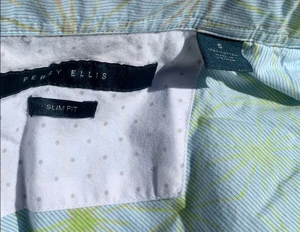 Men’s Perry Ellis Slim Fit Button Down S - Image 6