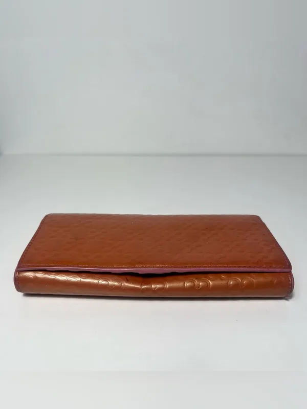 Coach Vintage Clover Embossed Patent Leather Continental Flap Long Wallet - Image 5