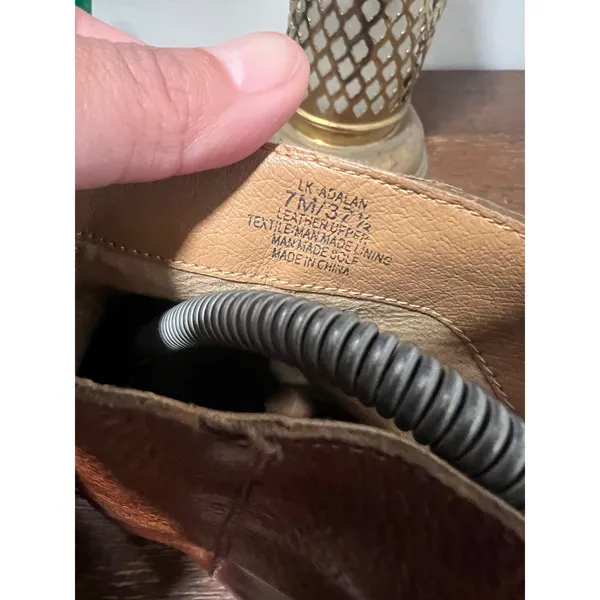 Lucky Brand Cognac Leather Pointed Toe Western Ankle Boots Women’s 7 - Image 12