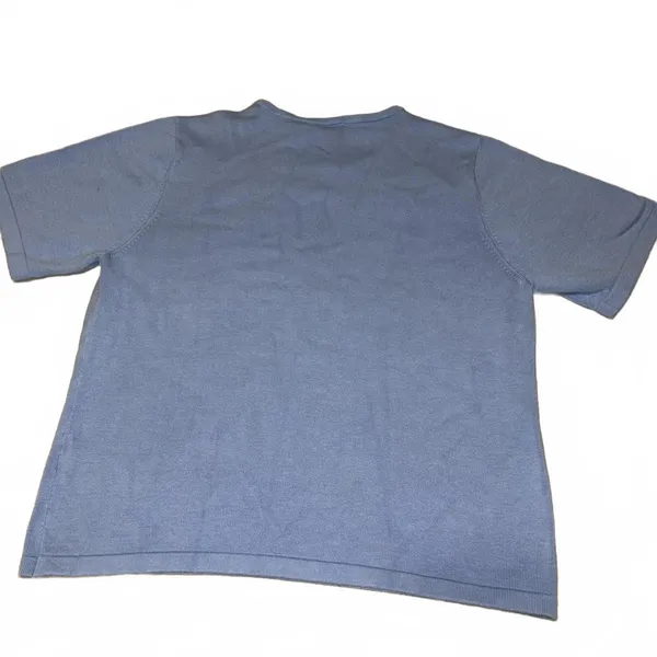 L.L.Bean Women's Size M Reg Light Blue Cotton Top Tshirt Size Medium 1% Elastane - Image 4