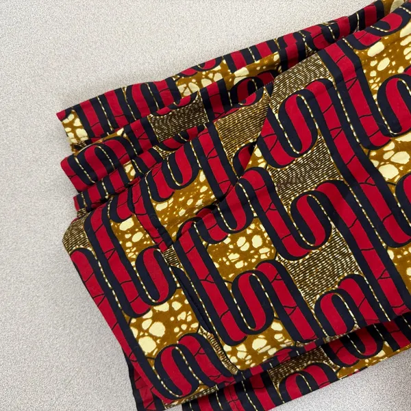 Ray Darten Pants Womens Small Multicolor Geometric African Wax Print High Waist - Image 8