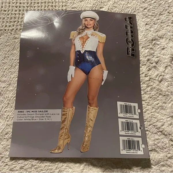 NEW Roma MIss Sailor Sail Away Costume Size Medium - Image 4