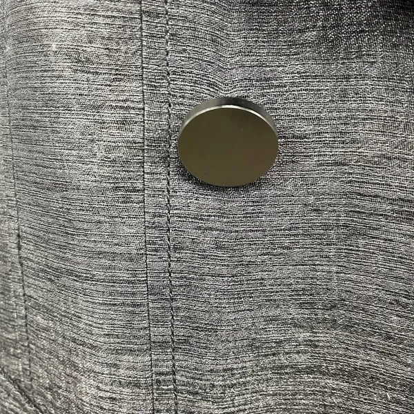 Express Double Breasted Silver Chiffon Trench Coat Size M - Image 7