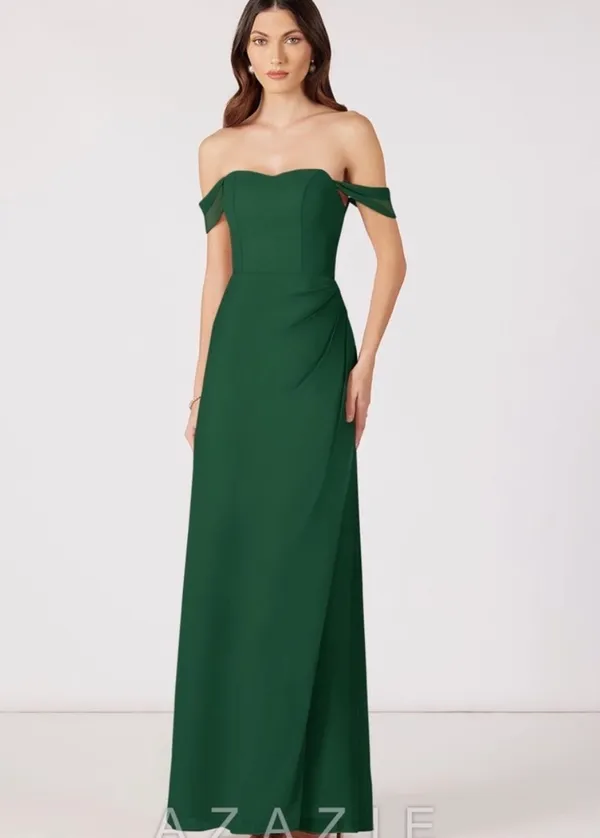 Azazie Jordyn Dark Green Bridesmaid Dress - Image 4