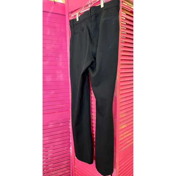 Dictionary Womens Black Ponte Knit Flare Trousers Mid Rise Pants Size M 8-10 - Image 2