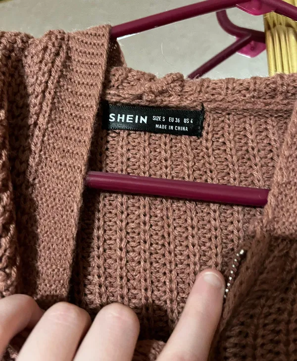 pink sweater zip up - Image 2