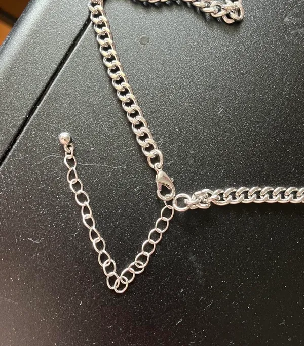 Forever 21 silver rhinestone cross necklace - Image 3