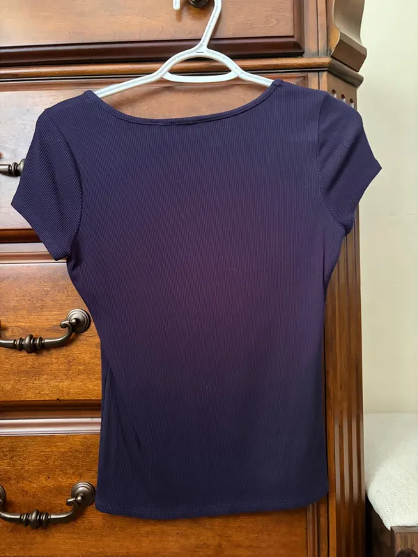 TJ Maxx Navy blue square neck top - Image 2