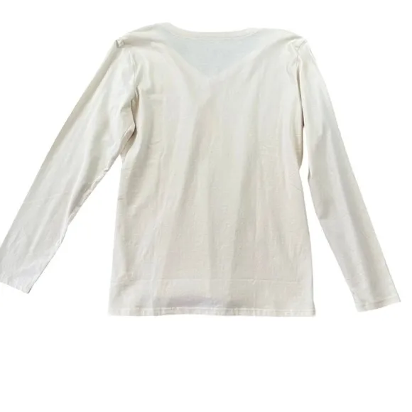 Life is Good Giddy Up Winnie the Pooh‎ Bear V-Neck Long Sleeve Shirt Cream NEW - Image 7