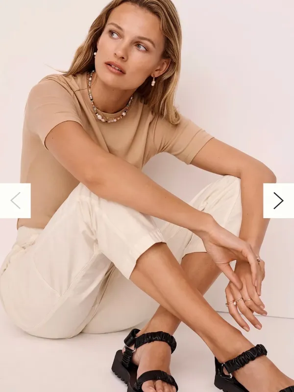 Anthropologie Angela Cropped Cargo Pants Size 26 Ivory utility Cotton Lyocell - Image 4