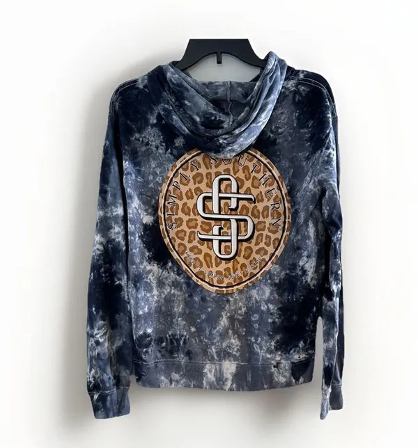 Simply Southern‎ Collection Women's Hoodie Tie Dye Long sleeve Top Small - Image 4