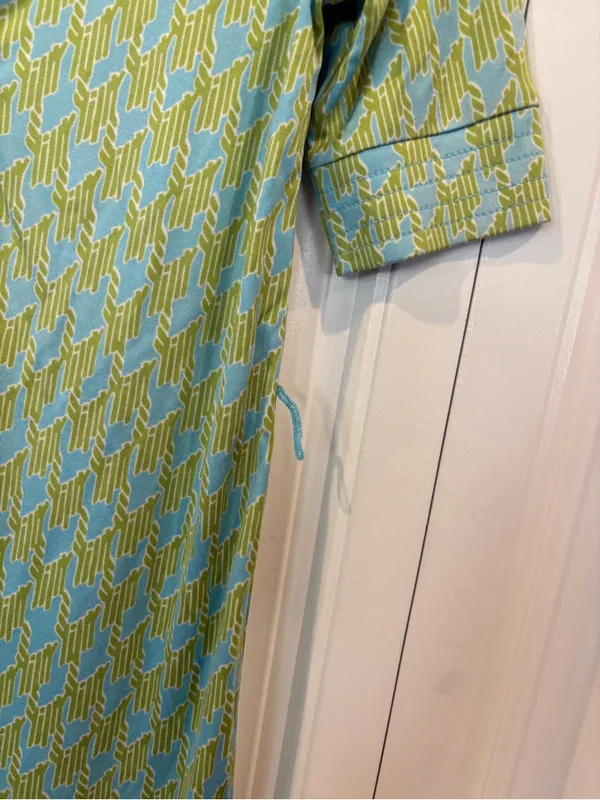 Lilly Pulitzer blue and green silk dress size 2 - Image 4