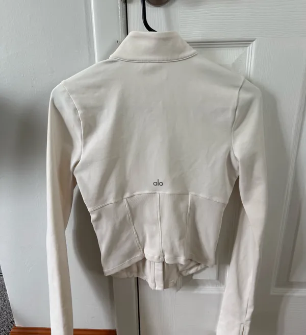ALO Yoga White Long-Sleeve Corset Zip Front Jacket - Image 11