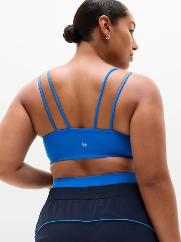 New Athleta M Transcend Strappy Bra Breaker Blue Medium Cup D-DD - Image 2