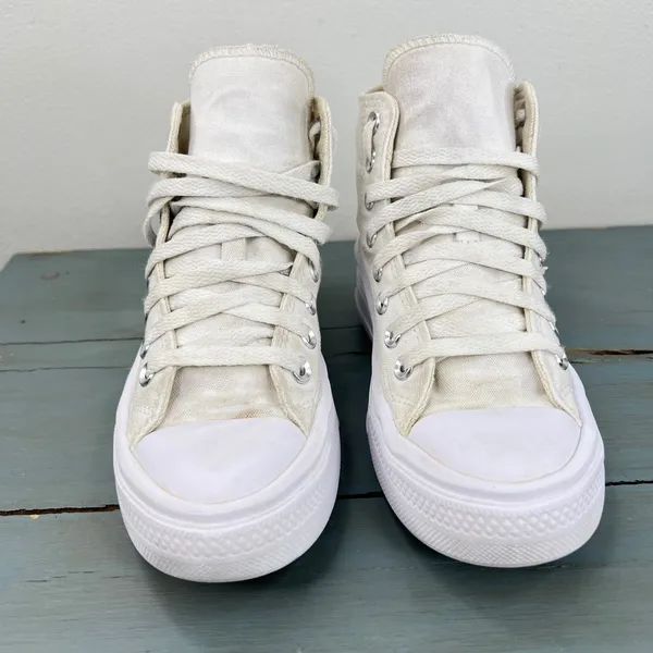 Converse Chuck Taylor All Star Move White Platform High Top Sneakers Womens 5 - Image 5