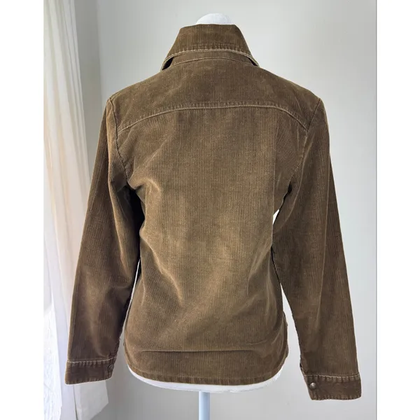Vintage ‘80s Brown Corduroy Snap Button Western Jacket - Image 4