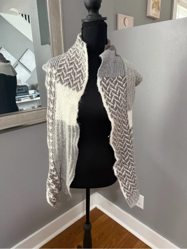Lauren Ralph Lauren Patchwork Wool Mohair Blend Knit Scarf - Image 3