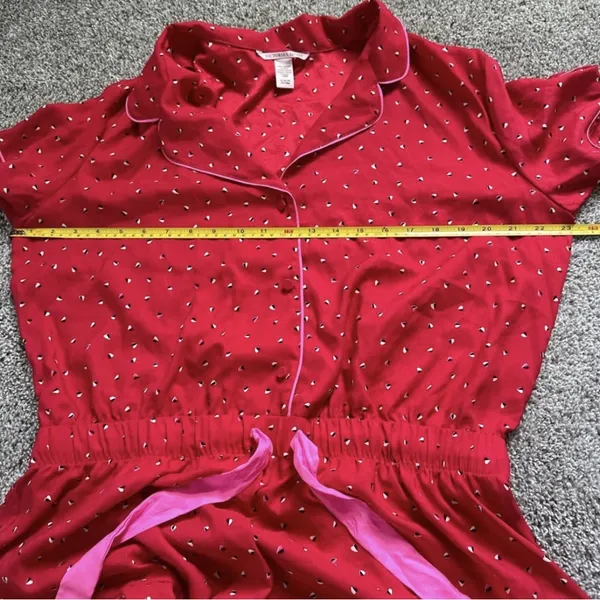 Victoria’s Secret Red Short-Sleeve Pajama Romper - Image 6