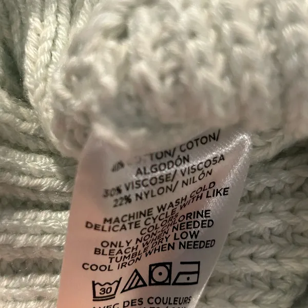 Ann Taylor Light green Crew Neck Sweater with Cable Knit Design - Image 3