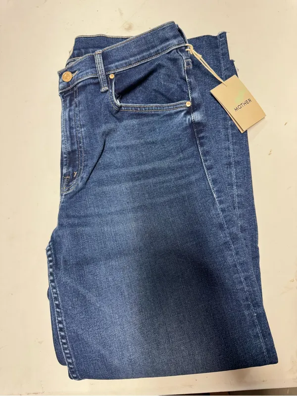 Mother The Newbie Ankle Fray Jeans Prized Possession Sz 28 New Mid Rise Straight - Image 5