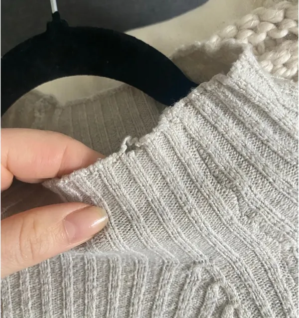 Grey ribbed sweater Gray Size M - Image 5