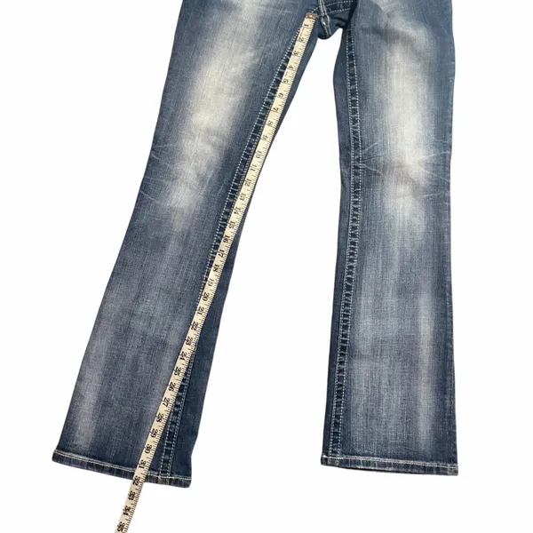 Miss Me REWORKED/ALTERED Y2K Bootcut Jeans Fits Size 27 McBling Grunge - Image 6