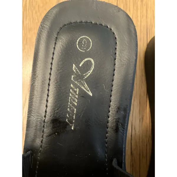 Athlefit Women’s Black Slip-On Slide Wedge Sandals US 9 - Image 2