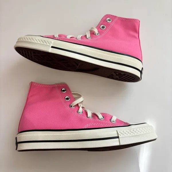 Pink Converse Chuck Taylor All Star high top trainers - Image 3
