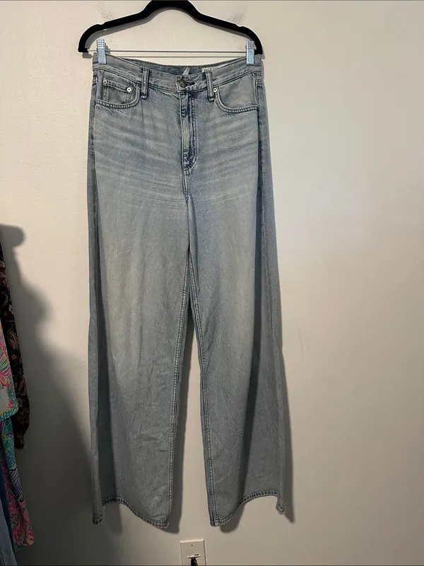 Rag and Bone Sofie Full Length High Rise Wide Leg Jeans Sz 27 - Image 2