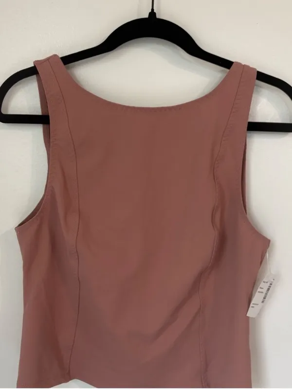 Free People Dusty Rose Sleeveless Crop Tank NWT Size M - Image 3