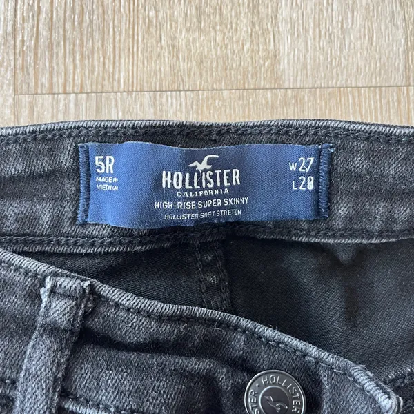 Womens Hollister High-Rise Super Skinny Black Jeans - 5R / 27x28 - Image 7