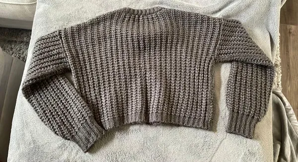 Garage Dark Gray Cable Knit Sweater - Image 2