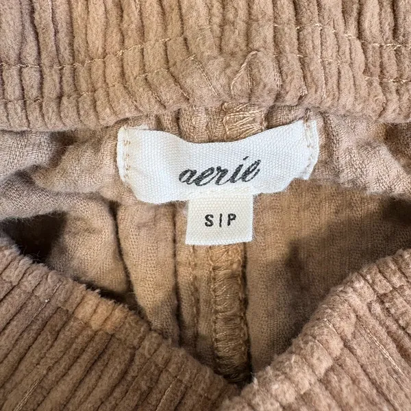 Aerie Corduroy Low Rise Pant in Cappuccino Small - Image 9