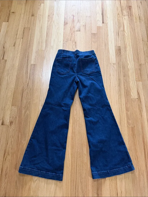 Anthropologie Pilcro High-Rise Pull on Retro Flare Jeans Sz 30 - Image 6