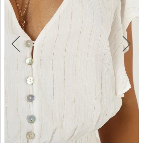 SHOWPO White Flutter Sleeve Tiered Mini Dress - Size 16 / 20 AU - Image 8