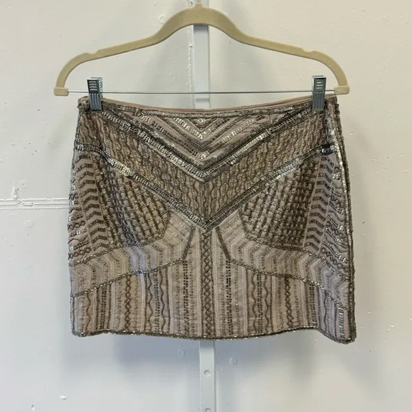 NWT Club Monaco Beaded Itzel Party Embellished A-line Mini Skirt Sz‎ 6 - Image 2