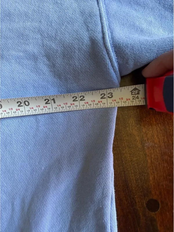 Aerie Light Blue Lace-Up Sweatshirt, Medium - Image 7