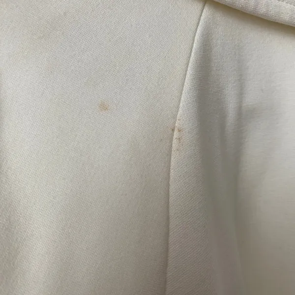 Chico's‎ 1 Cream Double Breasted Belted Trench Jacket Short Coat 3/4 Sleeve - Image 5