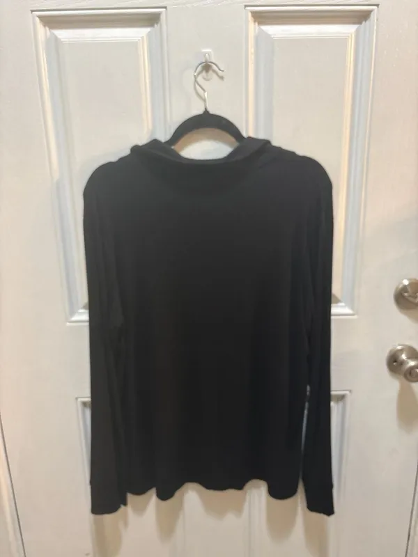 SKIMS Soft Lounge Sleep Top Onyx Black Size Large - Image 6