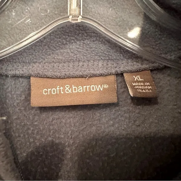 Croft & Barrow Fleece Winter Jacket Women's‎ Size XL Blue Gray Cottagecore Snow - Image 6