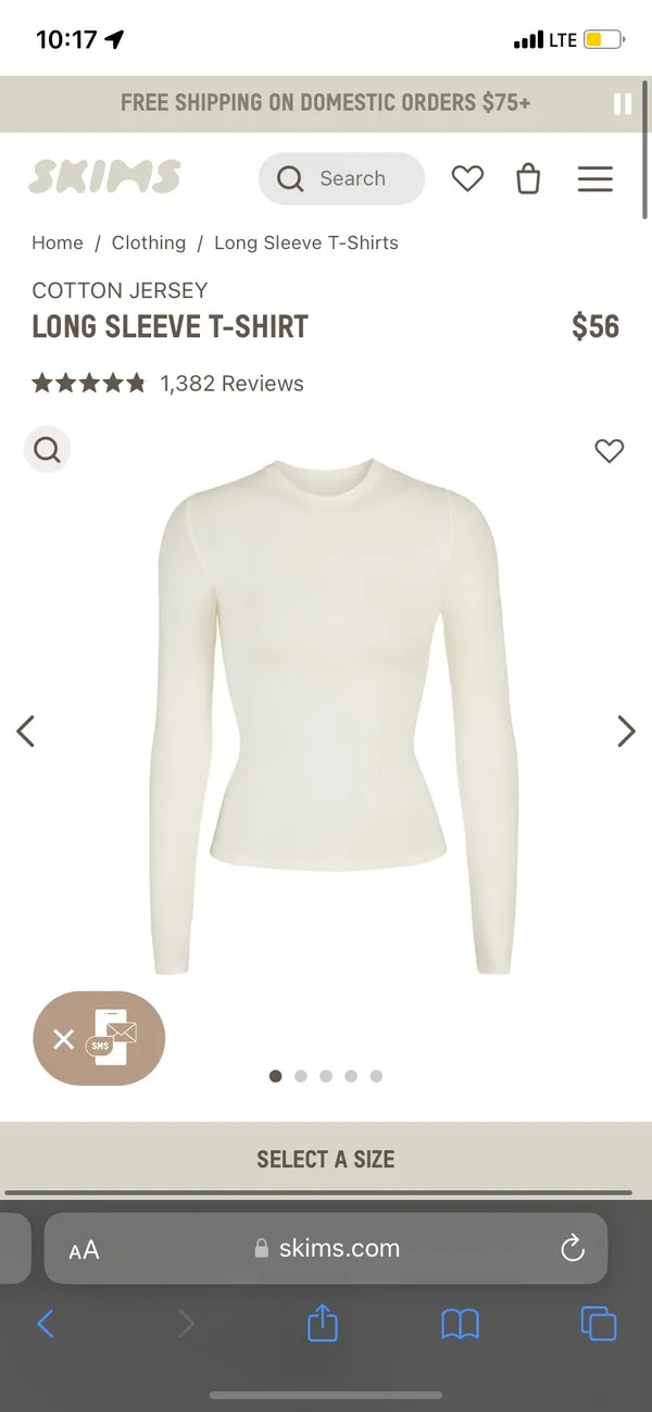 Cotton Jersey Long Sleeve Tshirt - Image 2