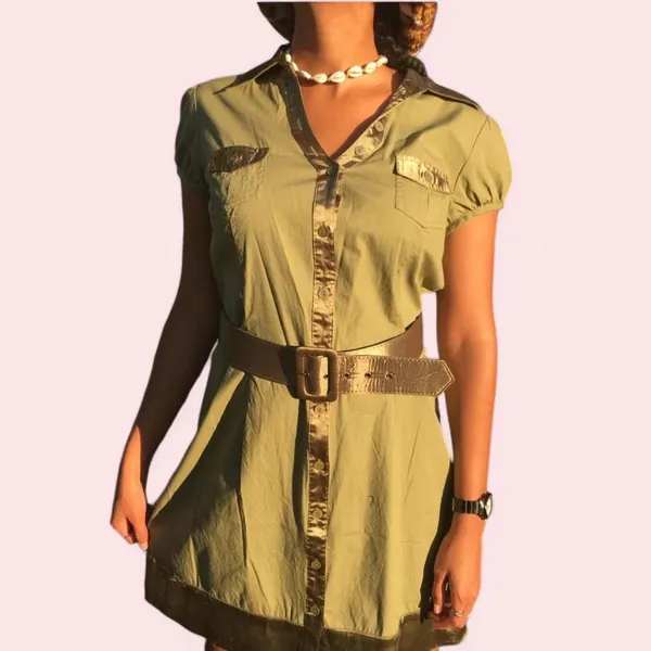Nordstrom Green Shirt Dress - Image 2