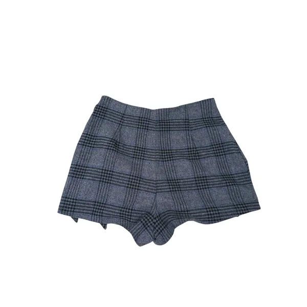 Abercrombie & Fitch Plaid Tie Wrap Skort Size S Gray Preppy Schoolgirl Fall Y2K - Image 3