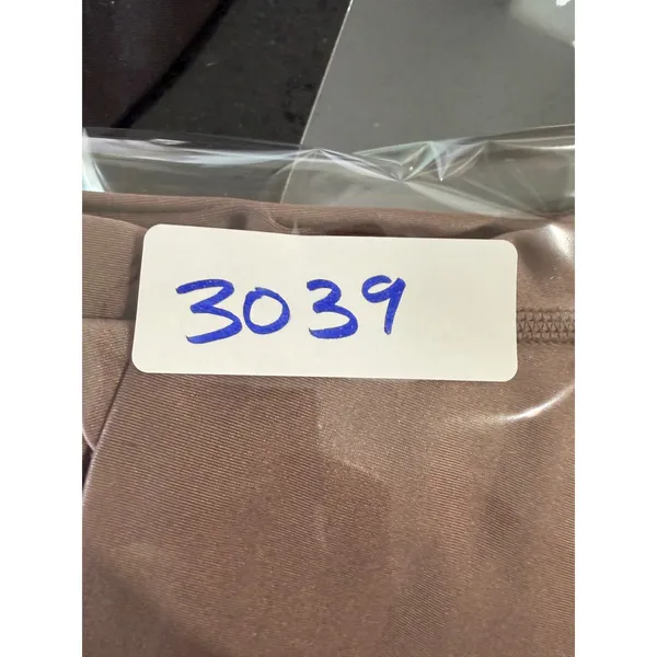 Alo Yoga High-Waist Airbrush Leggings Metallic Mauve Taupe‎ Women's Size L - Image 8
