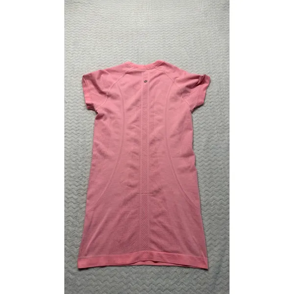 Lululemon Swiftly Tech Short Sleeve Shirt Pink Women Size 4 Seamless Athletic - Image 3