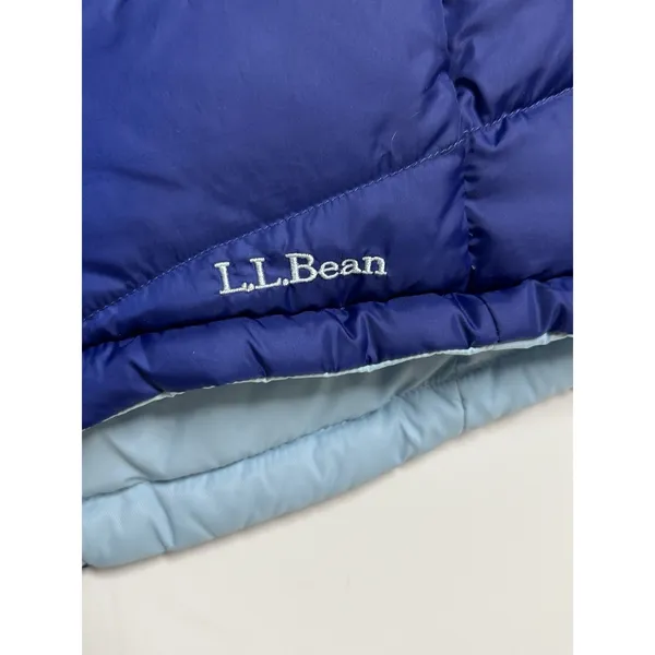 L.L.Bean Royal & Light Blue Reversible Goose Down Puffer Vest – Women’s Small - Image 4