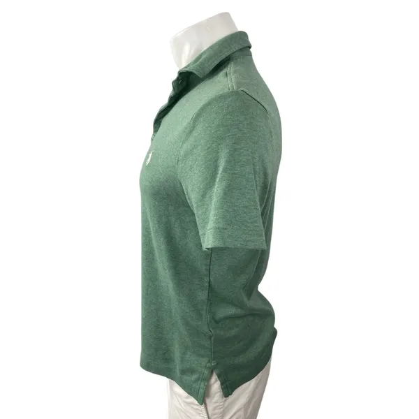 Polo Ralph Lauren Iconic Mesh Men's Green Collared Short Sleeve Polo Shirt Top M - Image 4