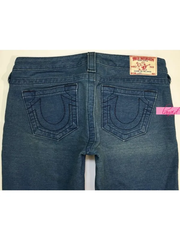 True Religion OOAK SAMPLE Lizzy Woven Knit Stretchy Cropped Crop Sweatpants Slim Jeggings - Image 4
