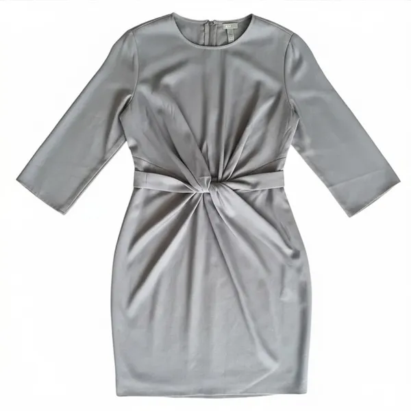 Asos Gray 3/4 Sleeves Mini Dress, US6 - Image 5