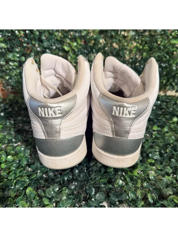 Nike Court Vision Mid - Women`s Sneaker Grey White Silver CD5436-108 size 9.5 - Image 4